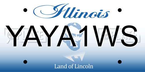 YAYA1WS Illinois License Plate