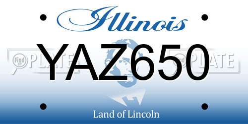 YAZ650 Illinois License Plate