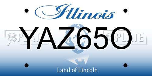 YAZ65O Illinois License Plate