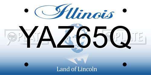 YAZ65Q Illinois License Plate