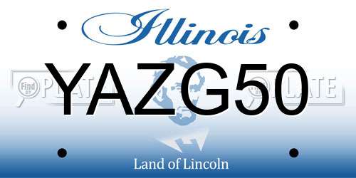 YAZG50 Illinois License Plate