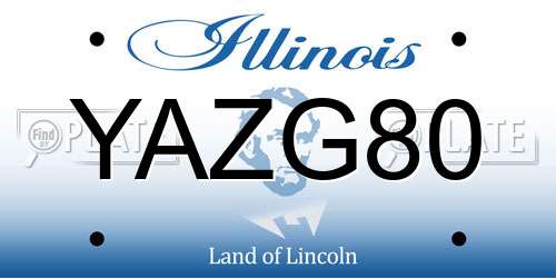 YAZG80 Illinois License Plate