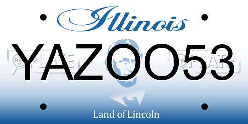 YAZOO53 Illinois License Plate