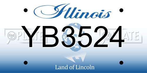 YB3524 Illinois License Plate