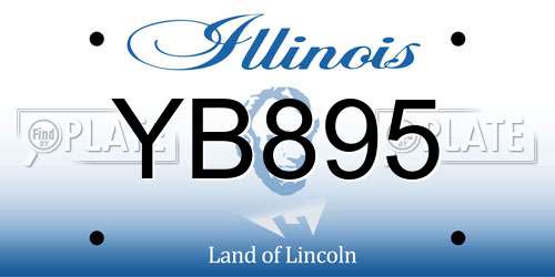 YB895 Illinois License Plate