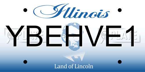 YBEHVE1 Illinois License Plate