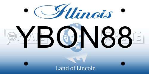 YBON88 Illinois License Plate