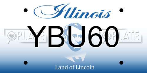 YBU60 Illinois License Plate