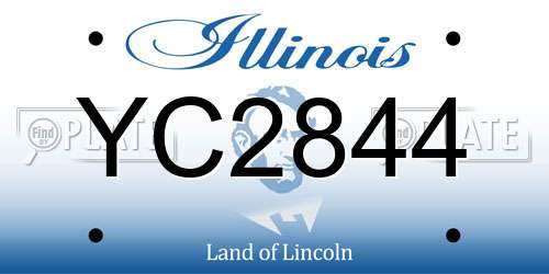 YC2844 Illinois License Plate