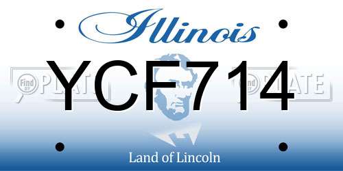 YCF714 Illinois License Plate