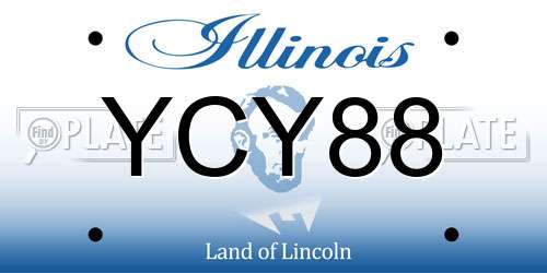 YCY88 Illinois License Plate