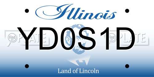 YD0S1D Illinois License Plate