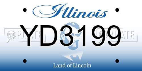 YD3199 Illinois License Plate