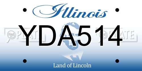 YDA514 Illinois License Plate