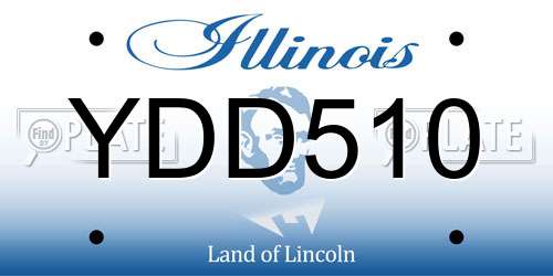 YDD510 Illinois License Plate