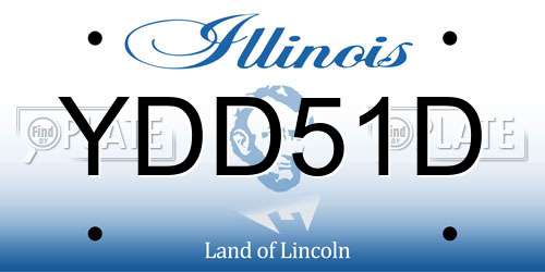 YDD51D Illinois License Plate