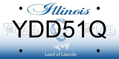 YDD51Q Illinois License Plate