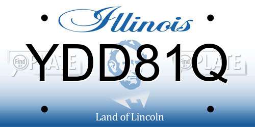 YDD81Q Illinois License Plate