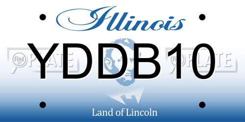 YDDB10 Illinois License Plate