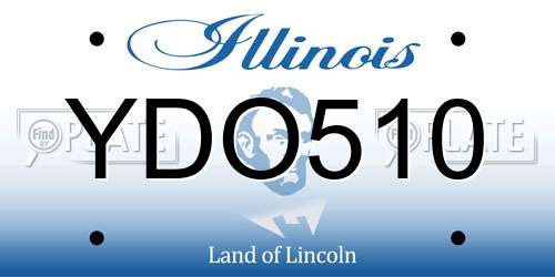 YDO510 Illinois License Plate