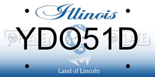 YDO51D Illinois License Plate