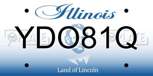 YDO81Q Illinois License Plate
