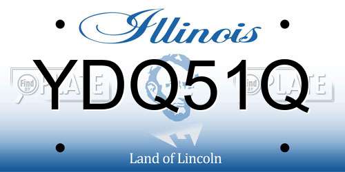 YDQ51Q Illinois License Plate