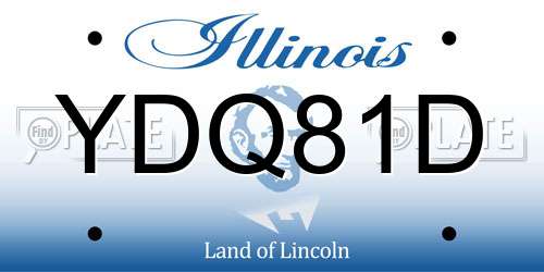 YDQ81D Illinois License Plate