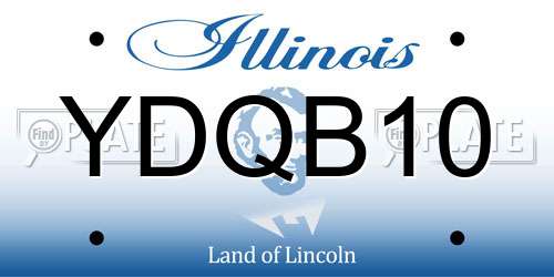 YDQB10 Illinois License Plate