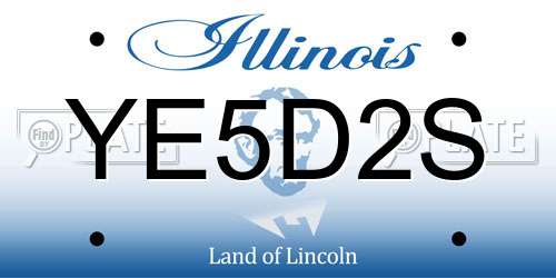 YE5D2S Illinois License Plate