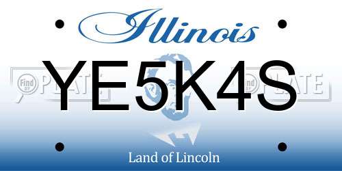 YE5K4S Illinois License Plate