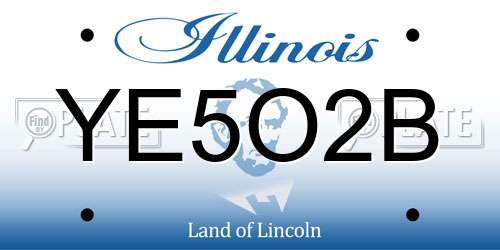 YE5O2B Illinois License Plate