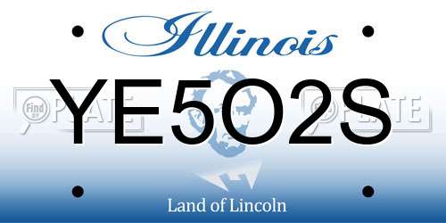 YE5O2S Illinois License Plate