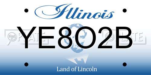YE8O2B Illinois License Plate