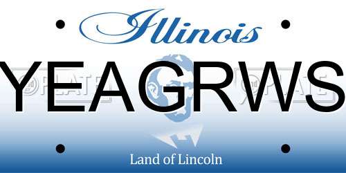 YEAGRWS Illinois License Plate