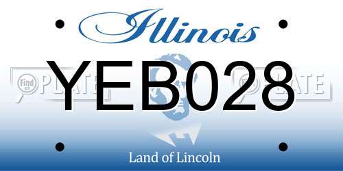 YEB028 Illinois License Plate