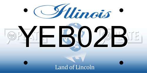 YEB02B Illinois License Plate