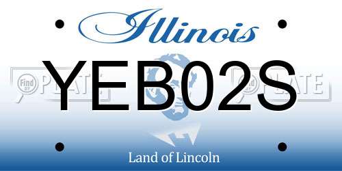 YEB02S Illinois License Plate