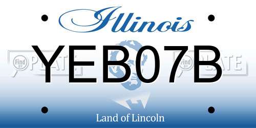 YEB07B Illinois License Plate