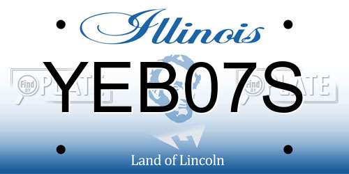 YEB07S Illinois License Plate