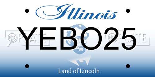 YEBO25 Illinois License Plate