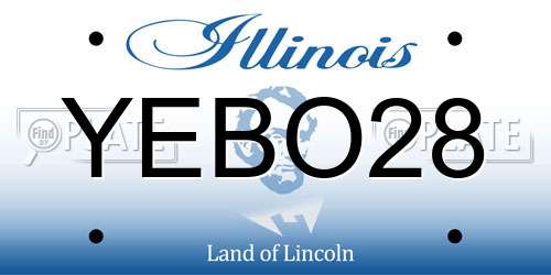 YEBO28 Illinois License Plate