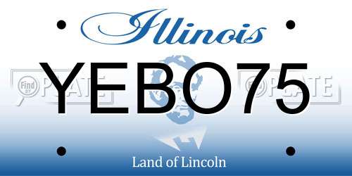 YEBO75 Illinois License Plate