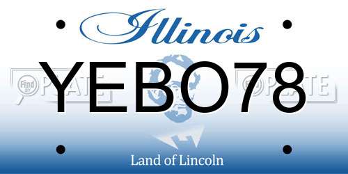 YEBO78 Illinois License Plate