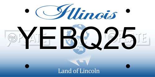 YEBQ25 Illinois License Plate