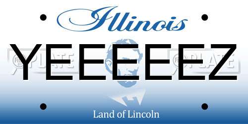 YEEEEEZ Illinois License Plate