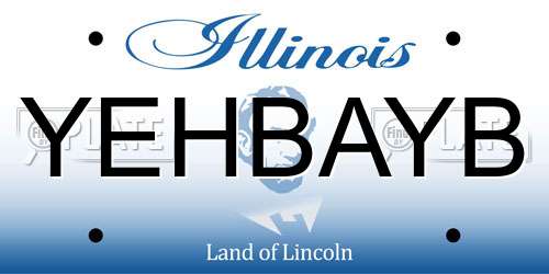 YEHBAYB Illinois License Plate