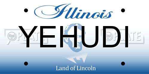 YEHUDI Illinois License Plate