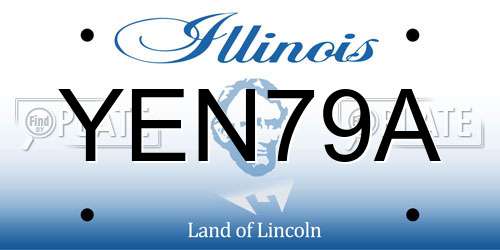 YEN79A Illinois License Plate