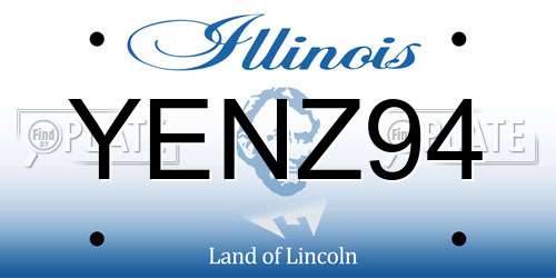 YENZ94 Illinois License Plate